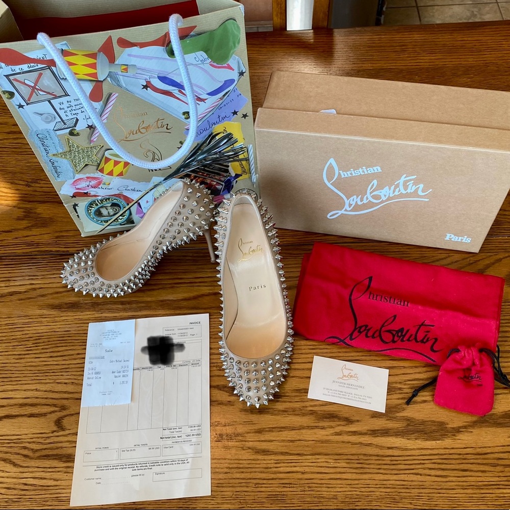 Christian Louboutin Fifi Spikes 100mm sz 38